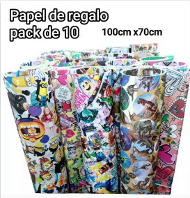 PAPEL DE REGALO X 10