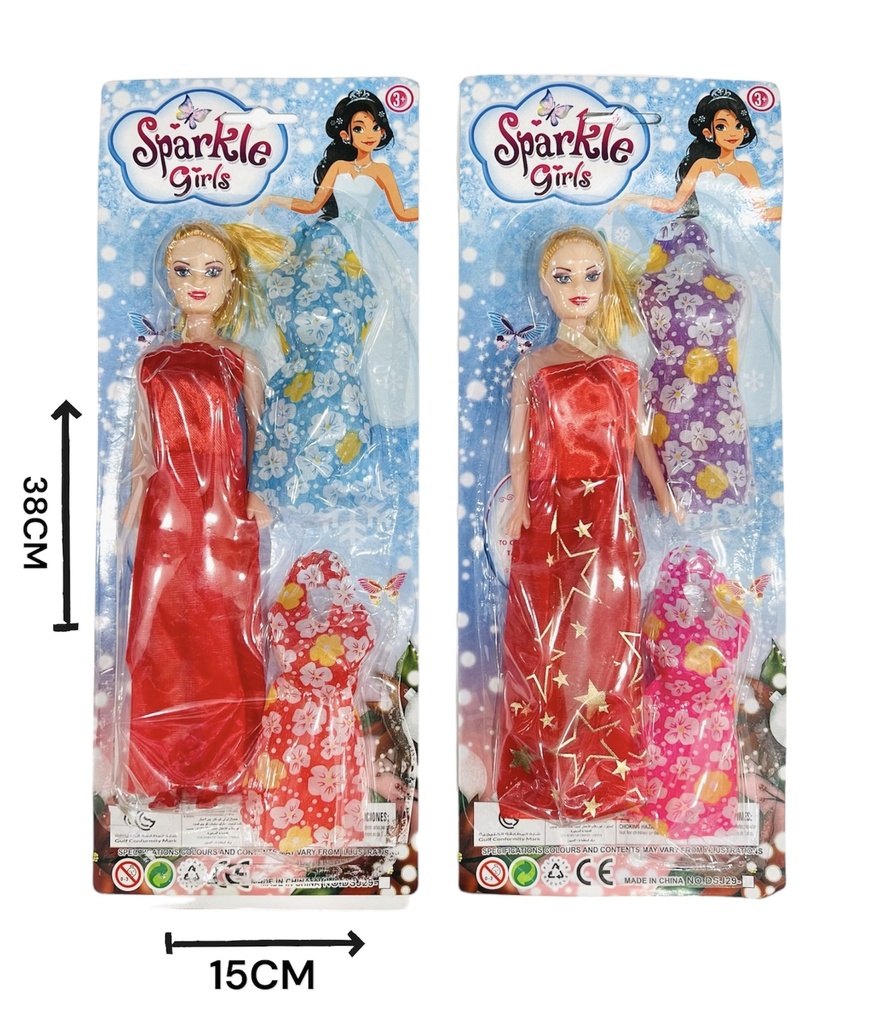 176805 MUÑECA C/ACCESORIOS VESTIDOS BLISTER 370155