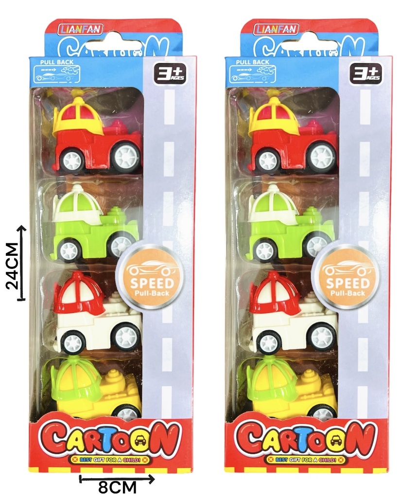 AUTO X4 PULL BACK CARTOON 611107/292896