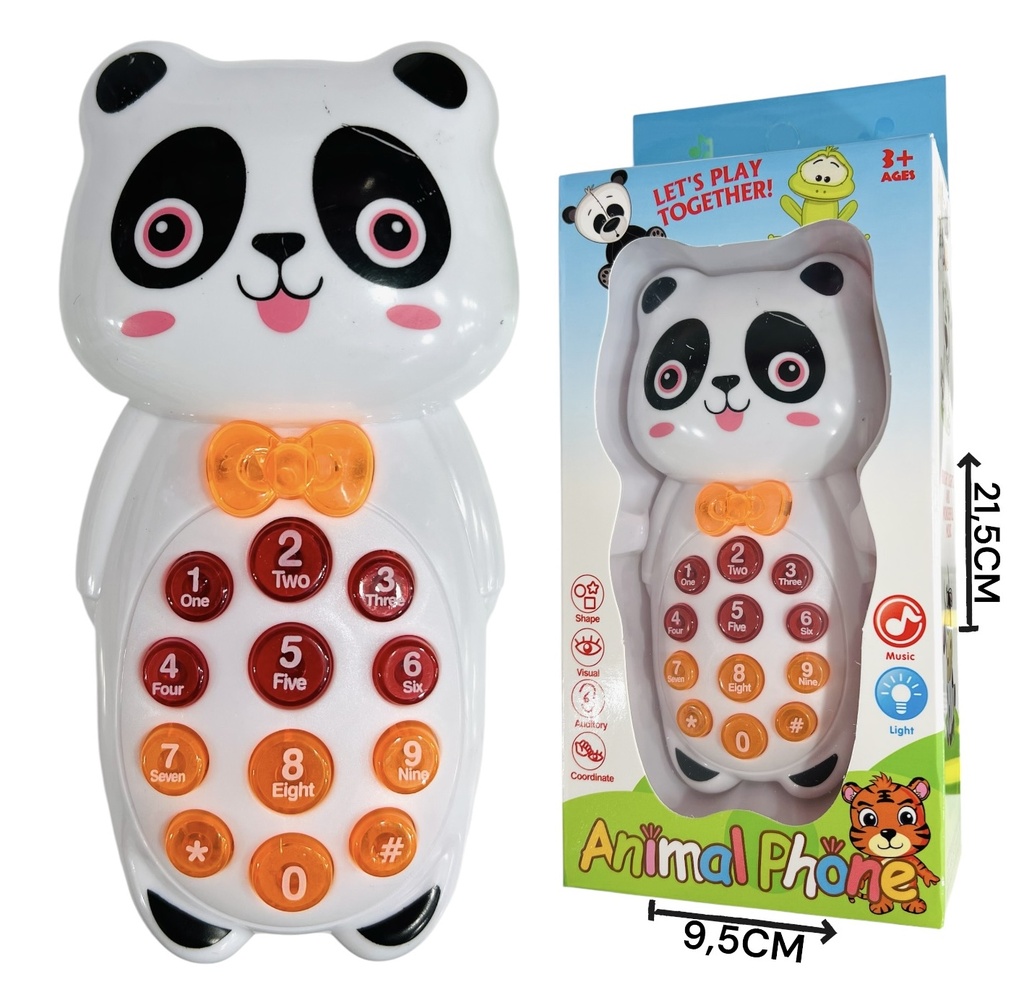 TELEFONO PANDA A PILA 21,5X9,6X4,5CM 611475/443901