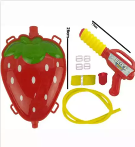 MOCHILA DE AGUA FRUTILLA 26X19X6CM 8734