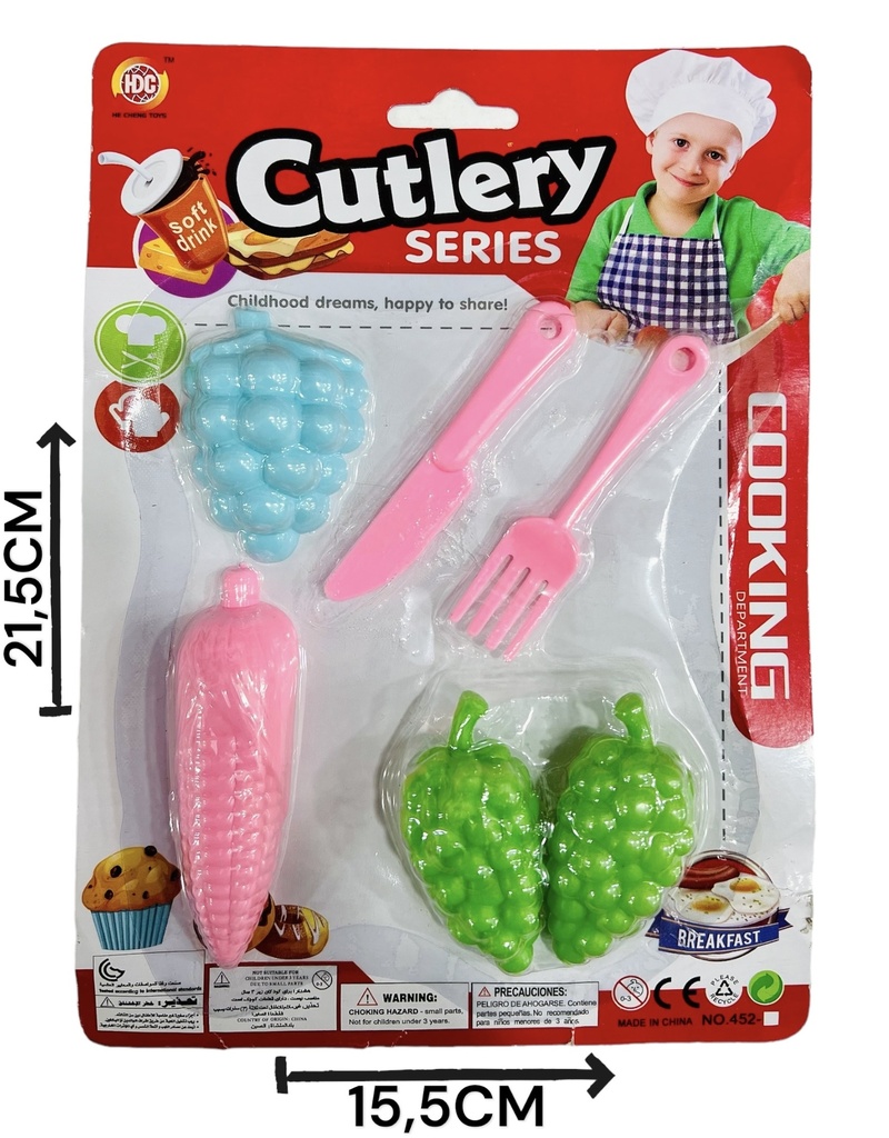 370912 SET COCINA *6PCS BLISTER 21,5CM X15,5CM 792243 (BX780)