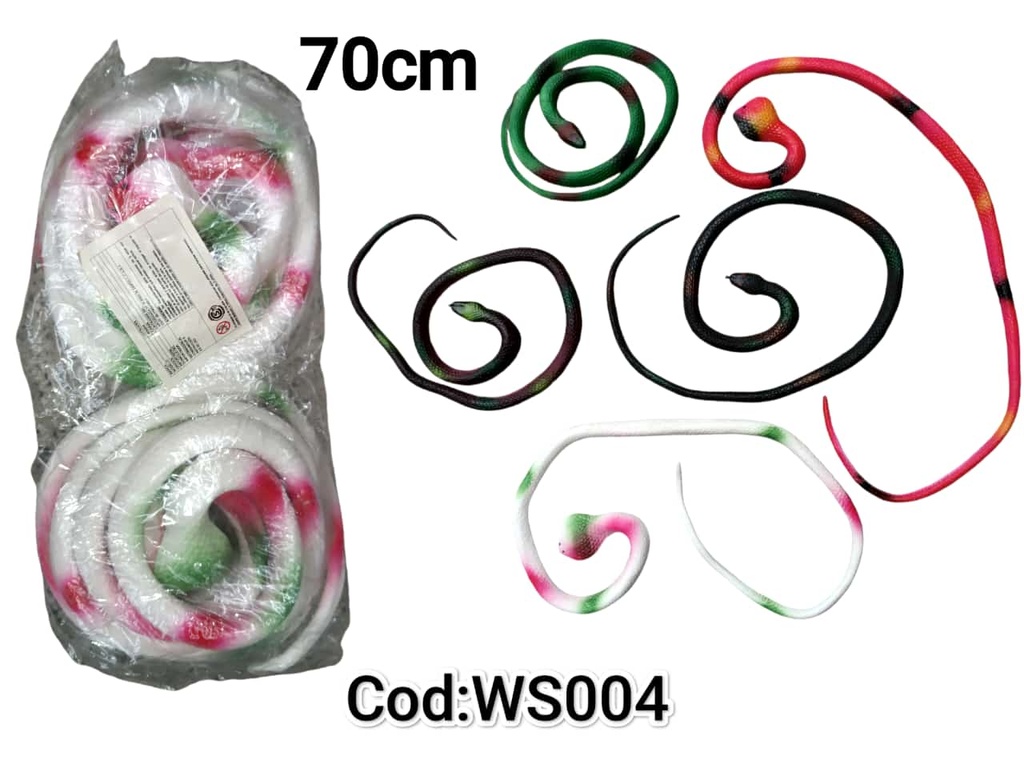 WS004 SERPIENTE GOMA DE COLORES