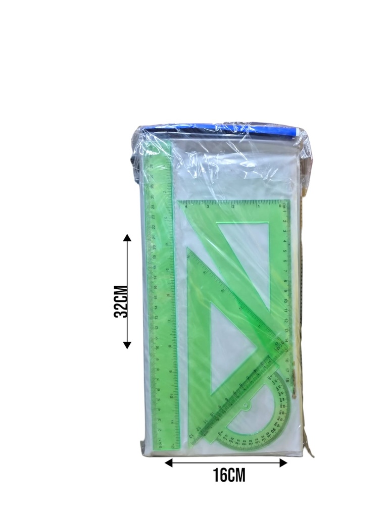 REGLA 30CM TRANSPORTADOR Y ESCUADRA X24U 511387