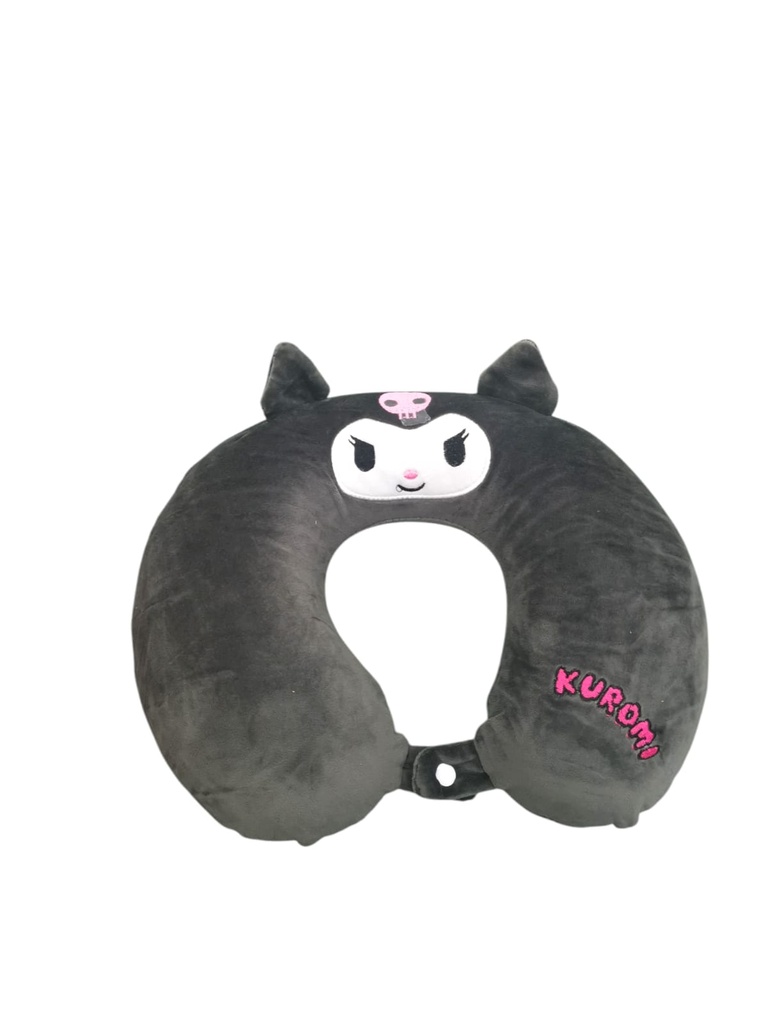 ALMOHADA DE VIAJE PY1046 KUROMI NEGRO