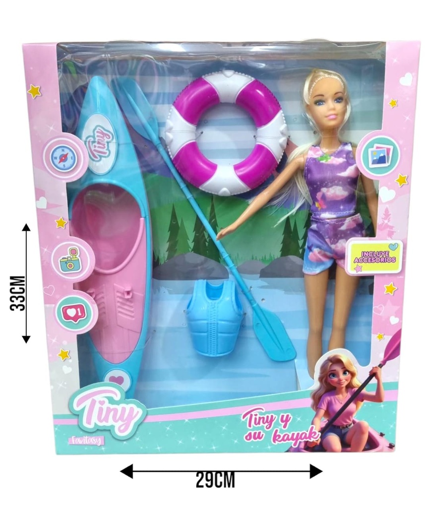 MUÑECA TINY Y SU KAYAK 55037