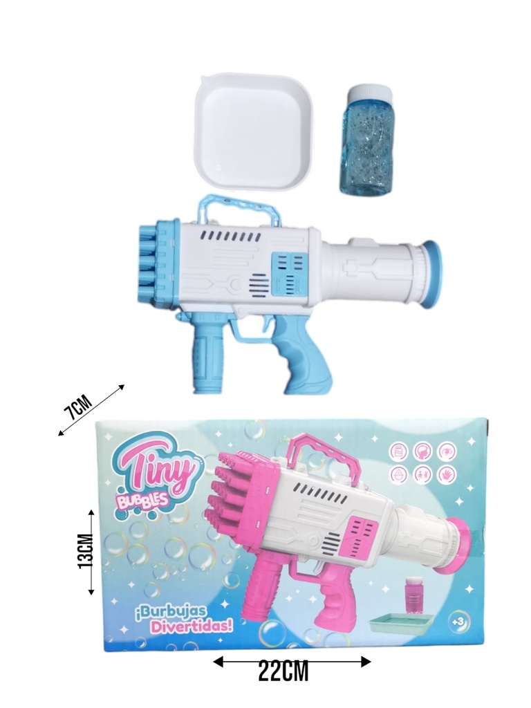 BURBUJERO PISTOLA A PILA TINY 54726
