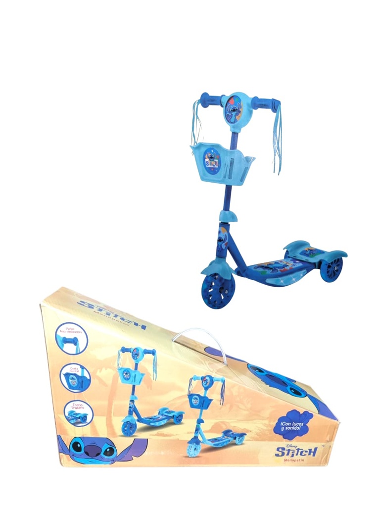 MONOPATIN  CON LUZ Y SONIDO STITCH 12262