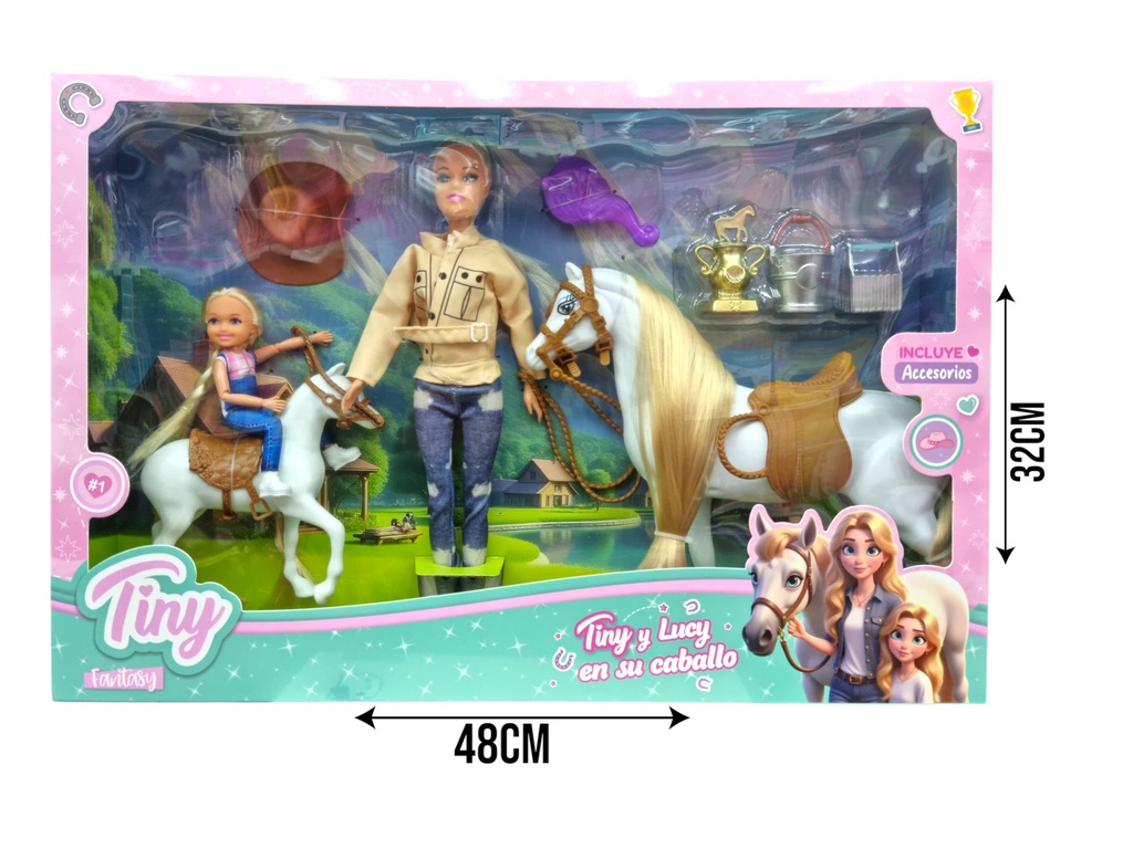55862 MUÑECA LUCY Y SU CABALLO