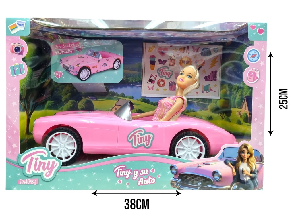 55868 MUÑECA TINY Y SU AUTO CONVERTIBLE