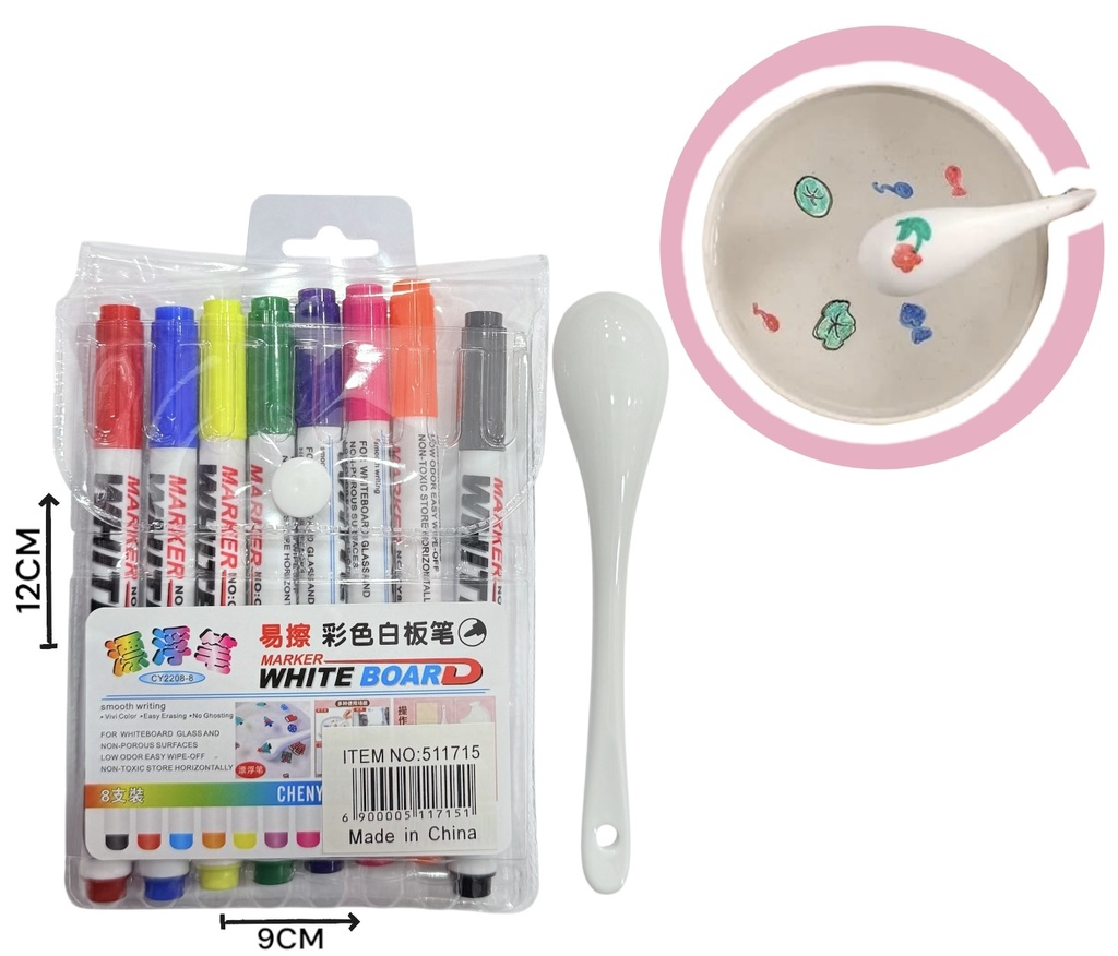 MARCADOR FLOTANTES X8 C/CUCHARA 511715