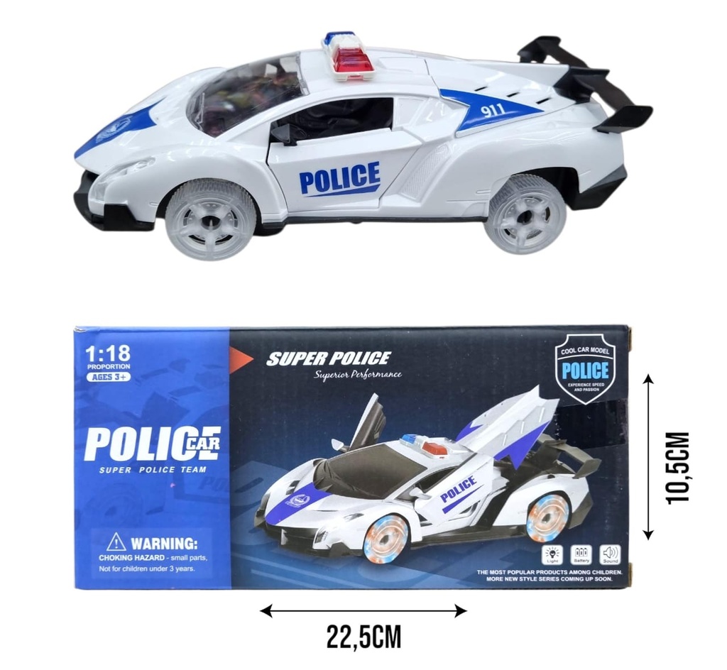 610907 AUTO A PILA C/LUZ Y SONIDO