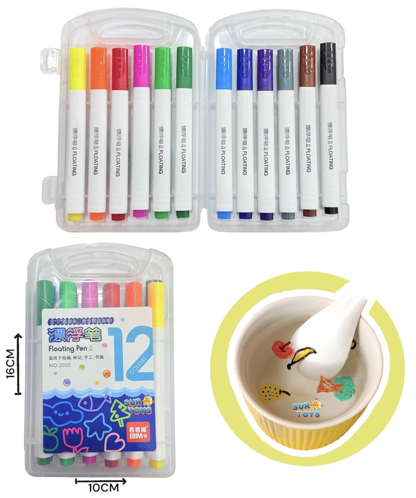 511714 MARCADORES FLOTANTES X12 ESTUCHE DE PLASTICO