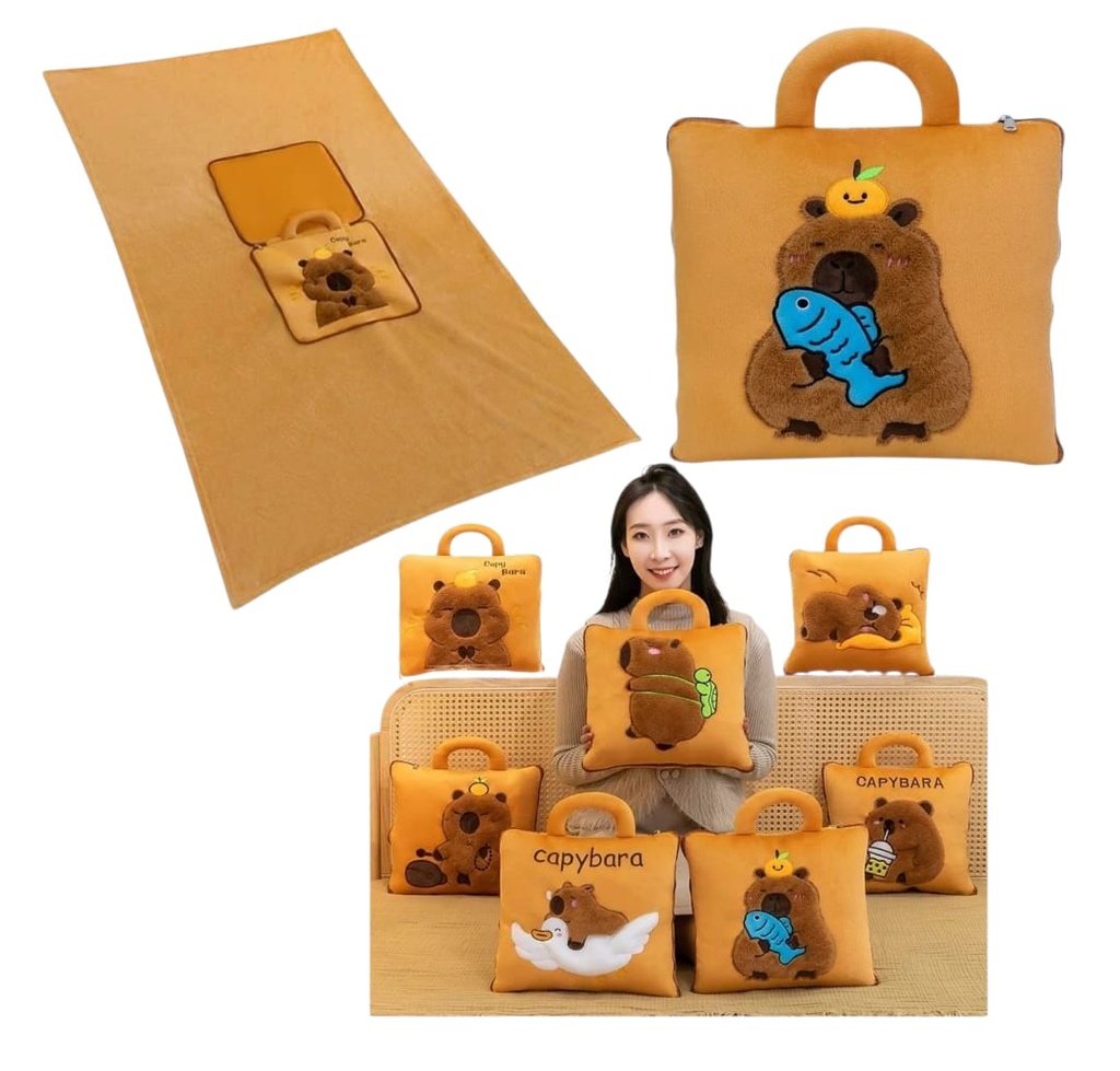 MANTA Y ALMOHADA CAPIBARA BST-04