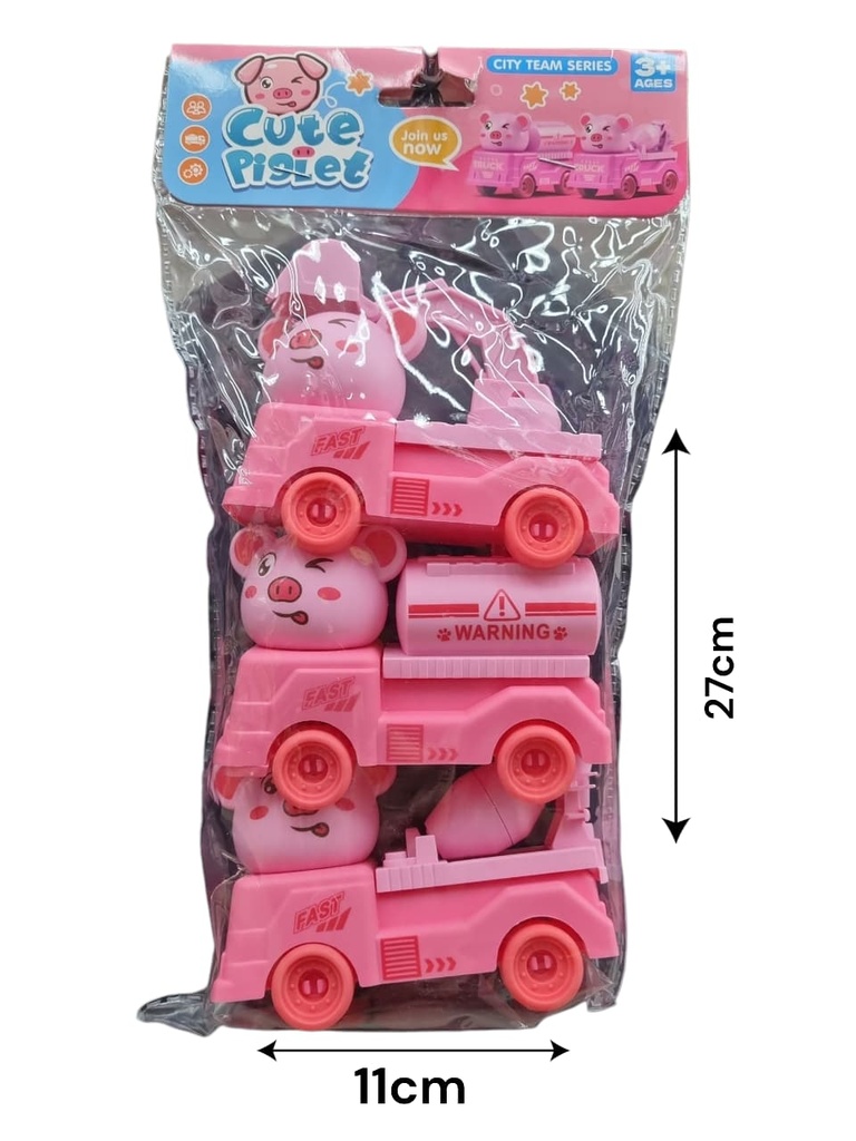 Camion De Construccion Cerdito X 3  623218
