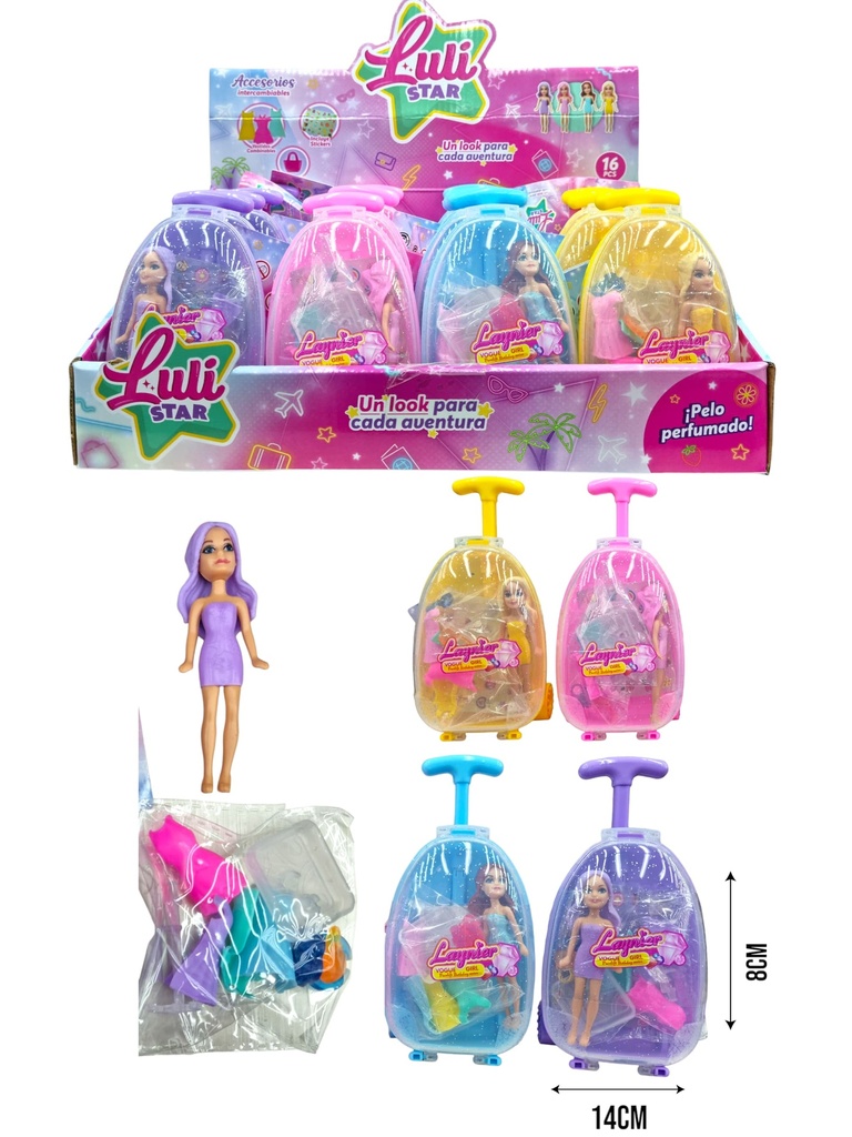 55844 MINI MUÑECA LULISTAR 16PZAS
