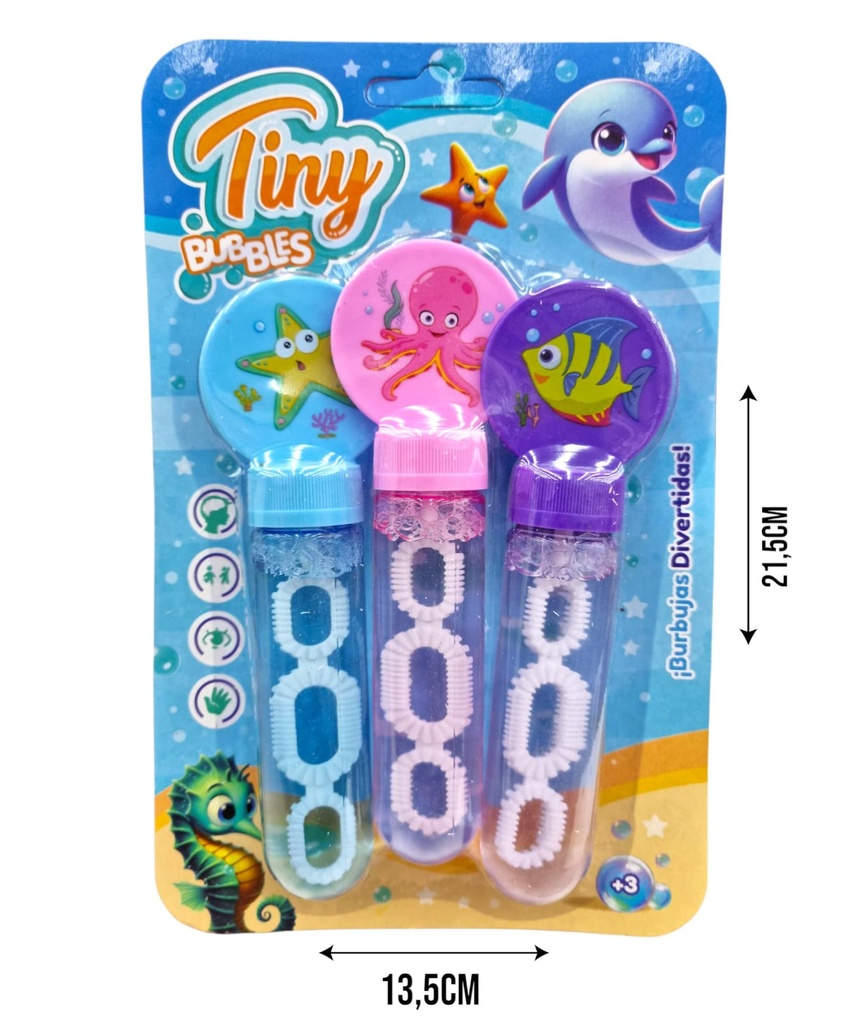 54287 BURBUJERO ANIMALES MARINO X3