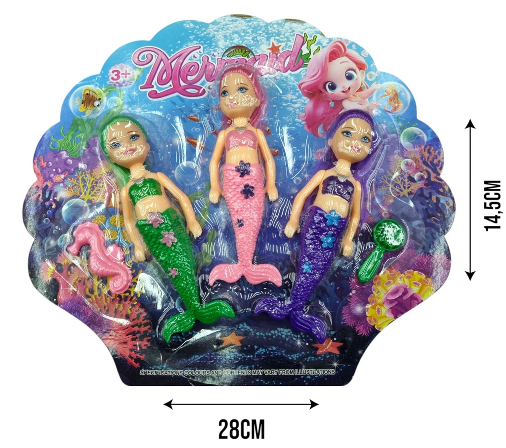 622927 MUÑECA SIRENA X3