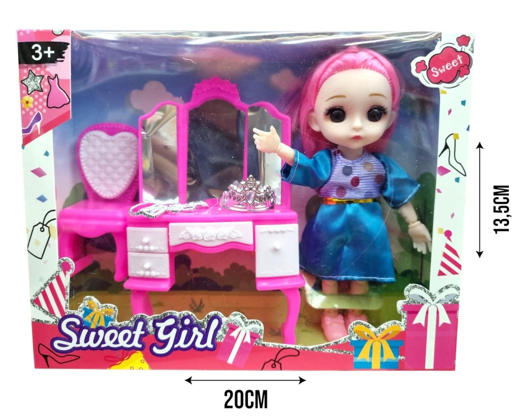 622936 MUÑECA CON MUEBLE Y ACCESORIOS
