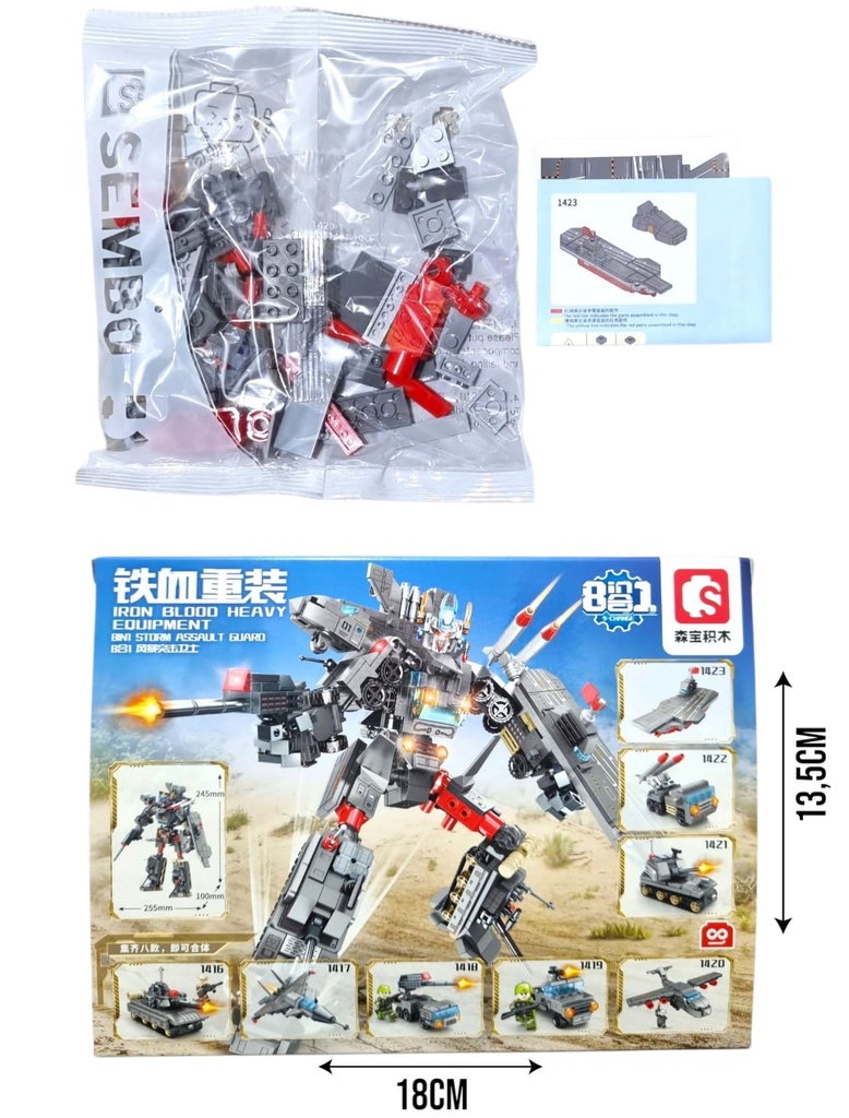 623408 BLOQUES VEHICULOS DE GUERRA DISPLAY