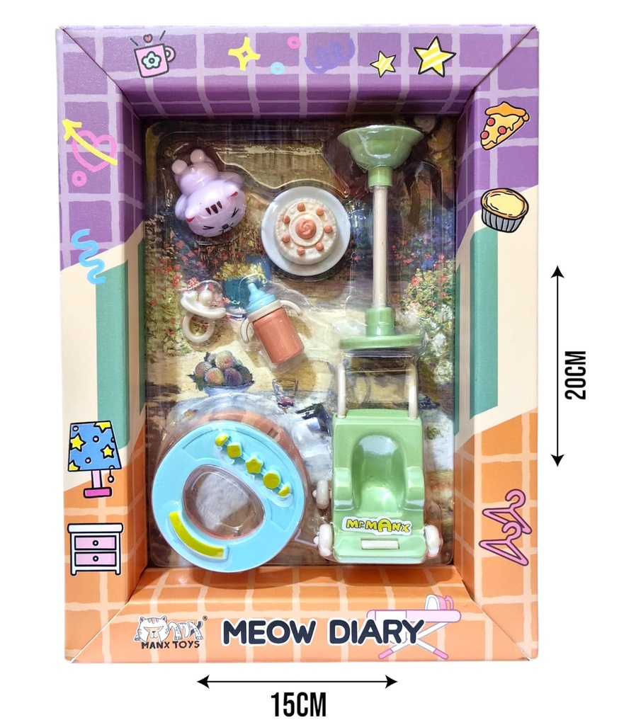622057 SET DE DIARIO GATO CON ACCESORIOS