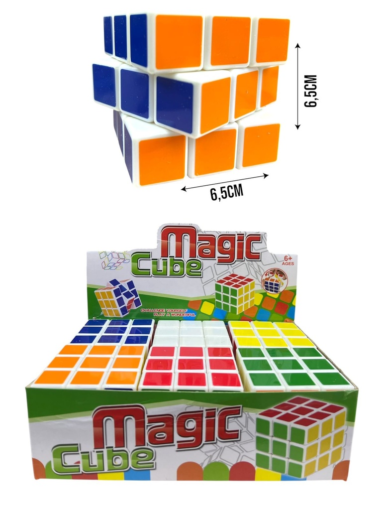 611287 Cubo MáGico 6,5 Cm Fluor Display x 6