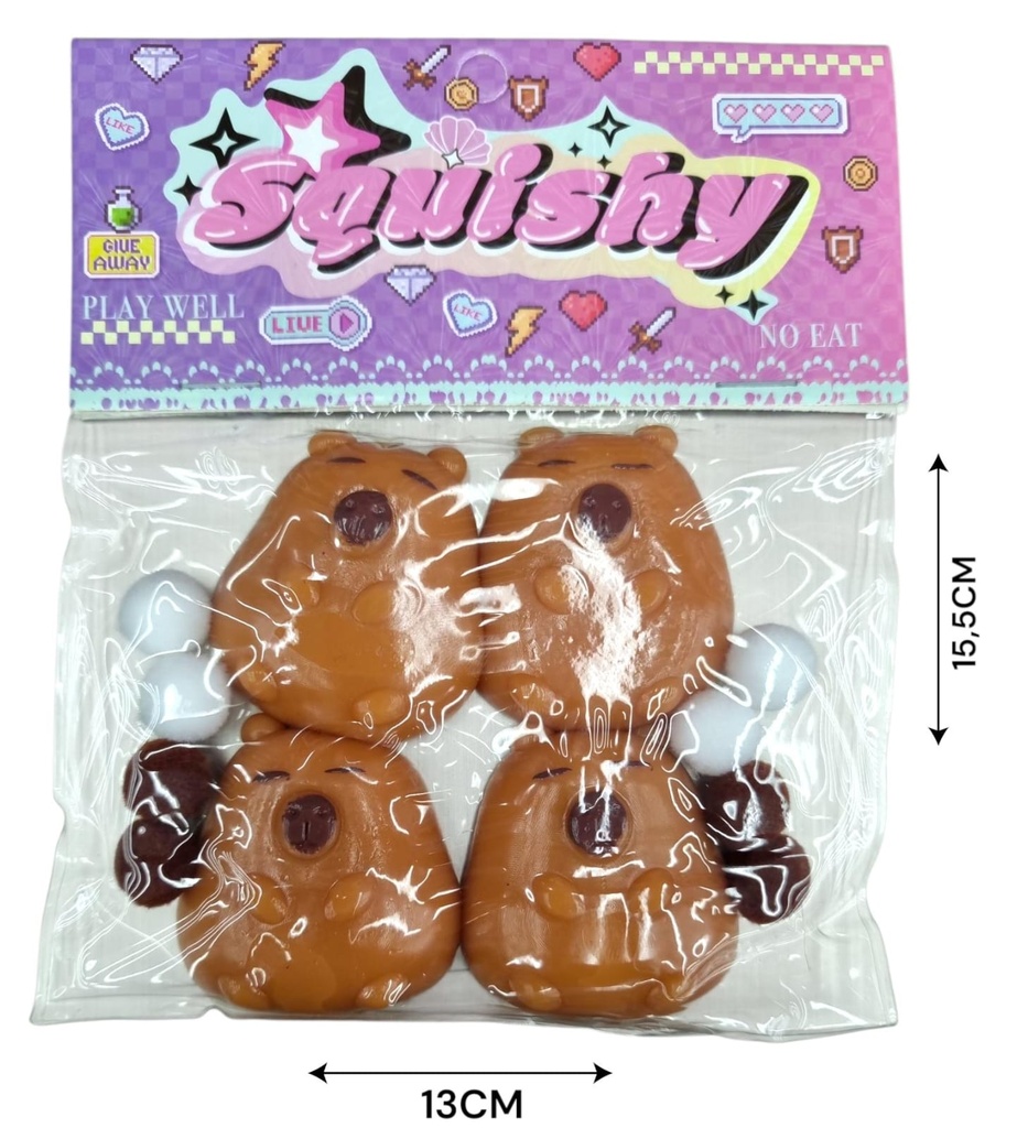 511750 SQUISHY CAPIBARA X4