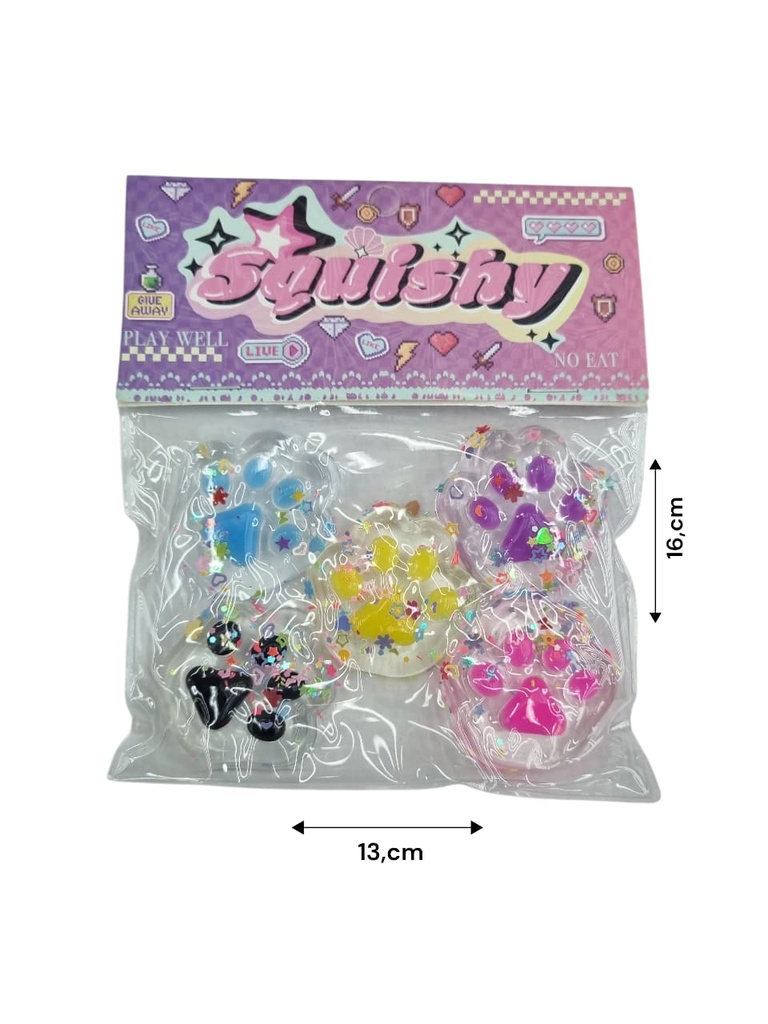 511762 SQUISHY PATITAS X5