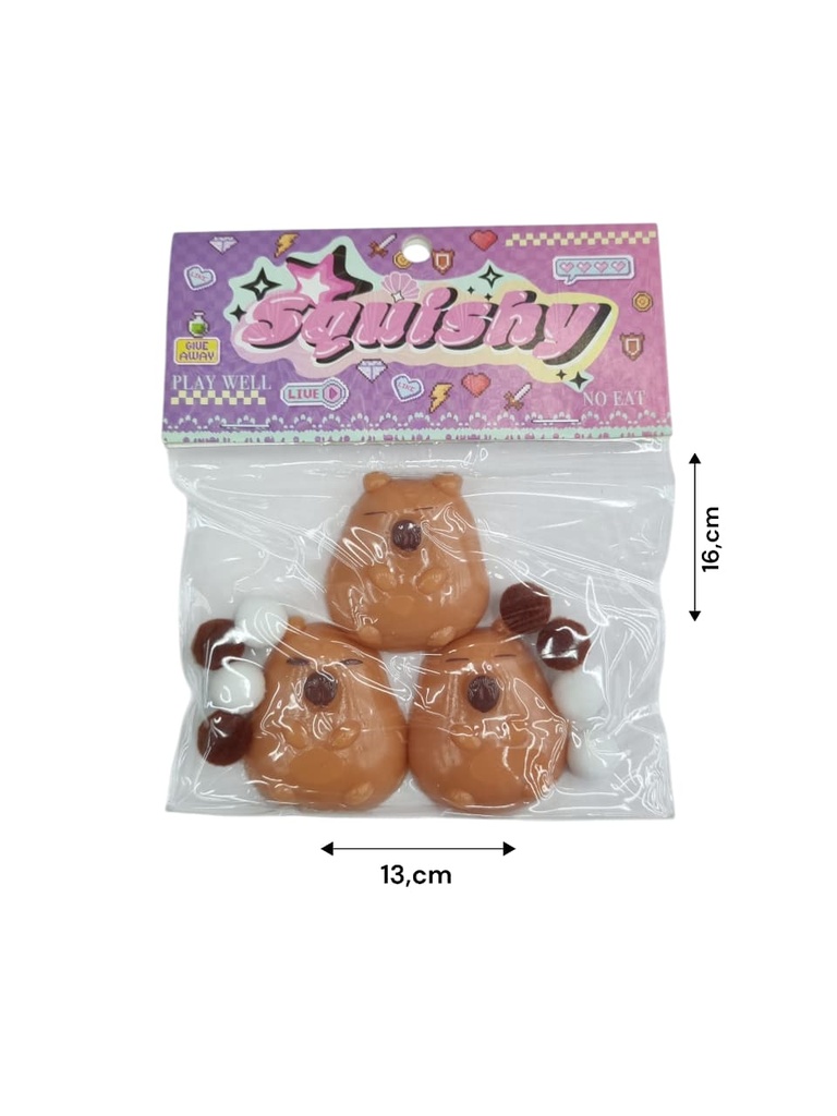 511751 SQUISHY CAPIBARA X3