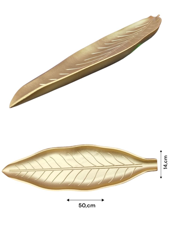 512154 BANDEJA HOJA DORADA