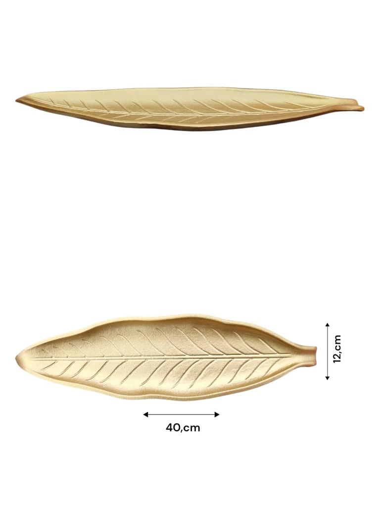 512152 BANDEJA HOJA DORADA