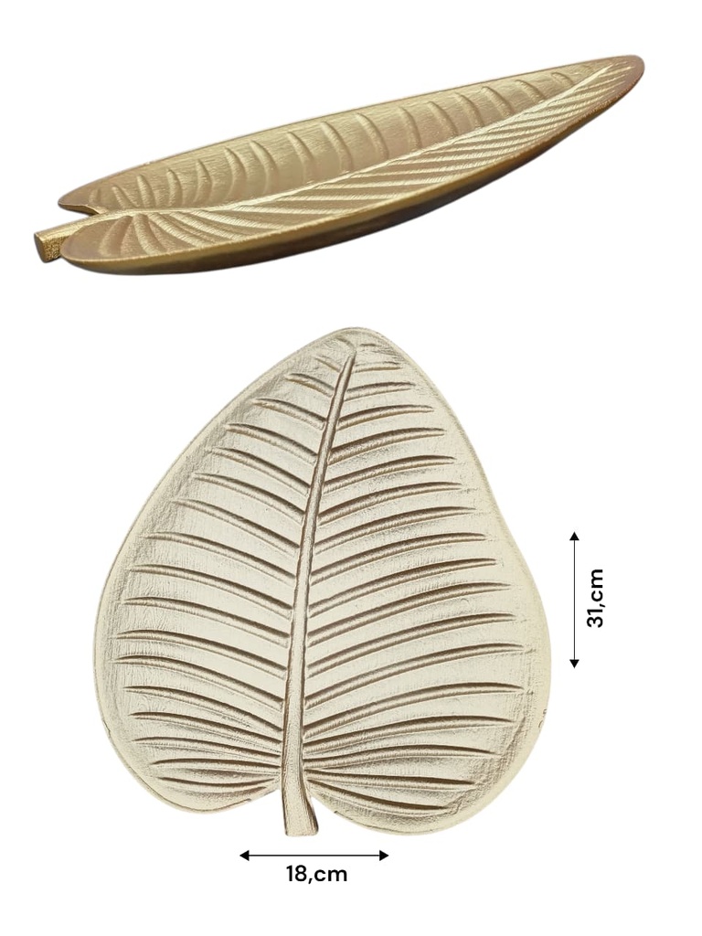 512142 BANDEJA HOJA DORADA