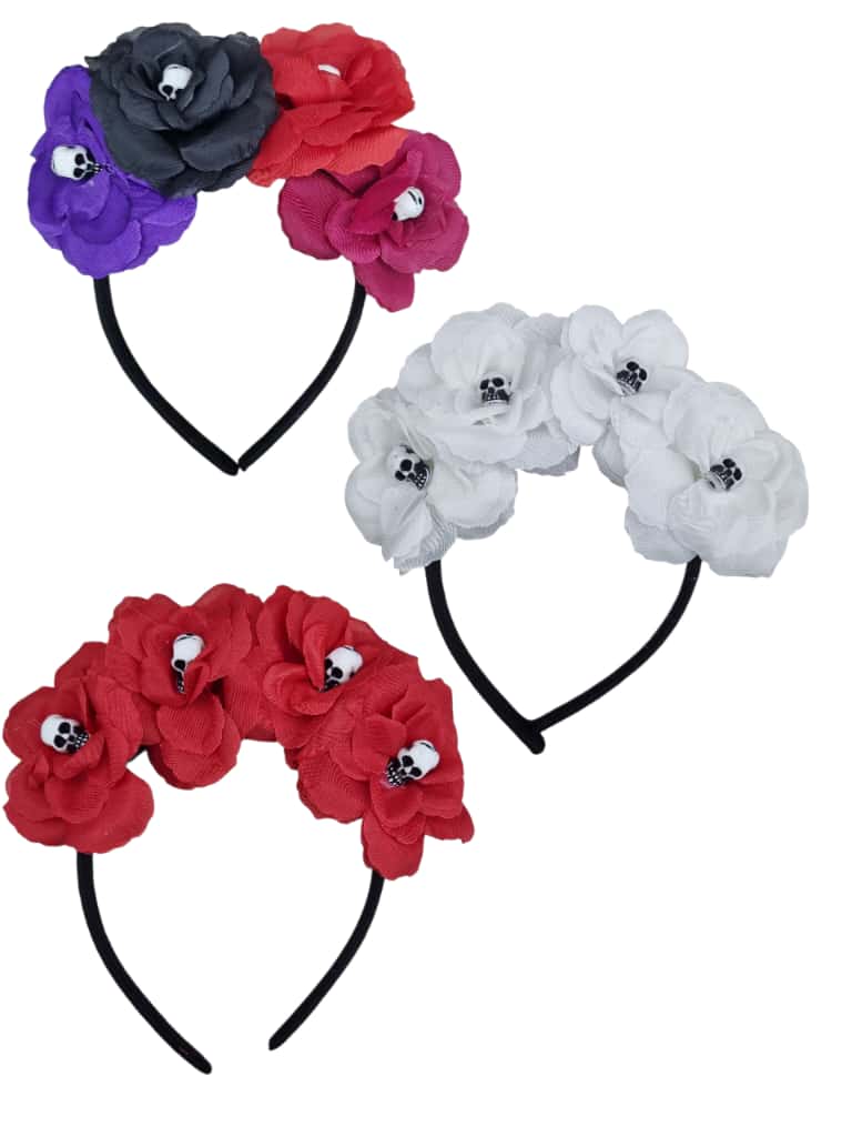 FJ353 VINCHA CON FLORES DE CALABERA