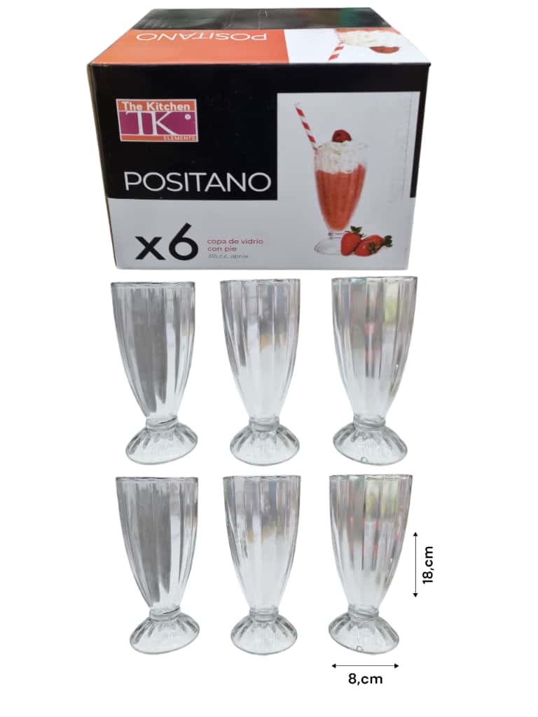 JUEGO DE COPAS X6 POSITANO IC028