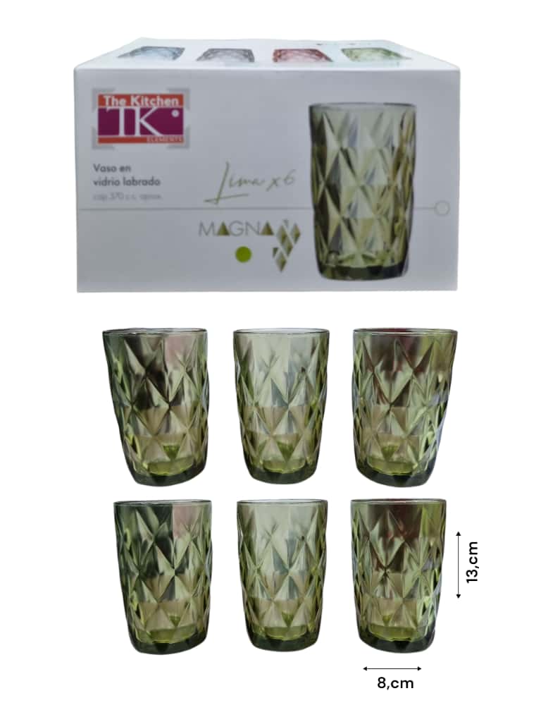 SET DE VASOS X6 COLOR S05510DL-BHA6
