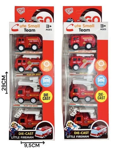 [080849] CAMION BOMBERO CAJA *4PCS  611219