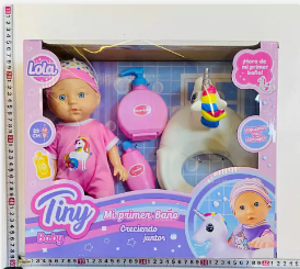 [141626] 54566 BEBE TINY MI PRIMER BAÑO CON UNICORNIO