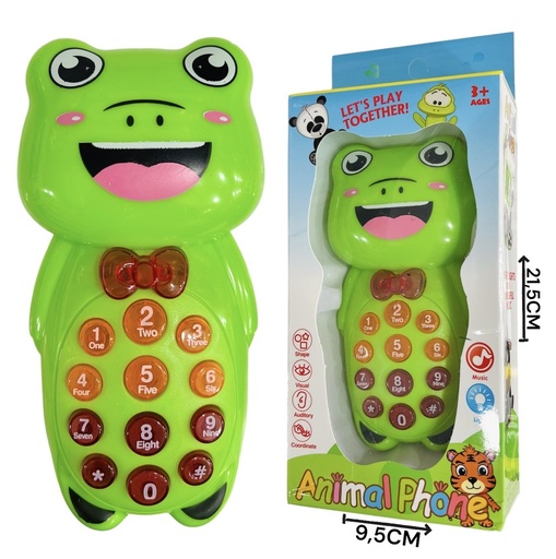 [P339390] TELEFONO RANA A PILA 21,5X9,6X4,5CM 611474/443864