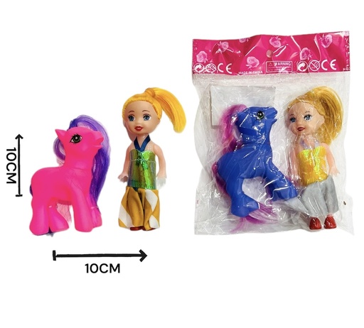 [P326746] 370309 MUÑECA MINI CON PONI BOLSA 466463