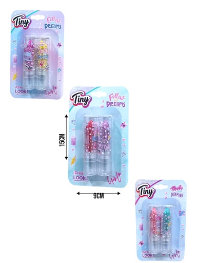 LAPIZ LABIAL X2 TINY COLORES Y DISEÑOS SURTIDOS 17X12X2CM 3319