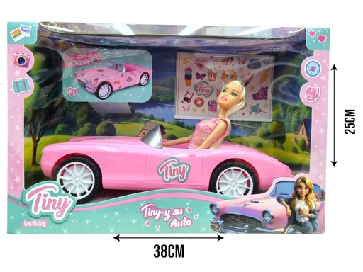 [136721] 55868 MUÑECA TINY Y SU AUTO CONVERTIBLE