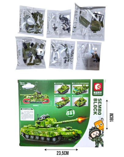 623407 BLOQUES SEMBO PARA ARMAR TANQUES(20312)