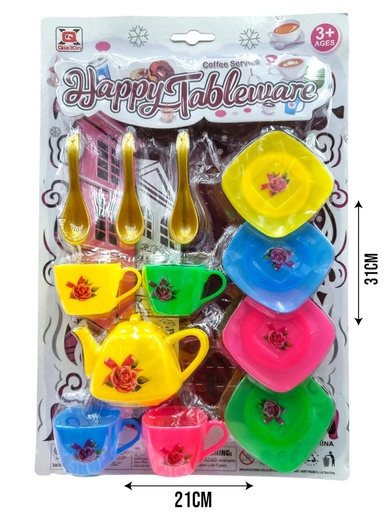 622187 JUEGO DE TE MULTICOLOR