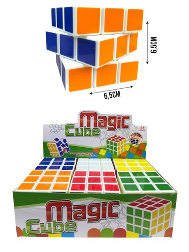 611287 Cubo MáGico 6,5 Cm Fluor Display x 6