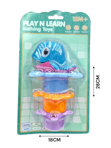 [758242] Juegos De Bañera Ballena x4 En Blister 622825