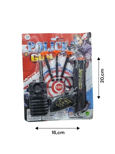 Set Policia Con Accesorios Y Dardos 622565