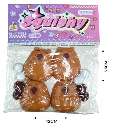 511750 SQUISHY CAPIBARA X4